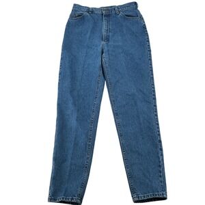LL Bean Mom Jeans Womens 29 Blue High Waisted Tapered Leg Vintage 90s Normcore